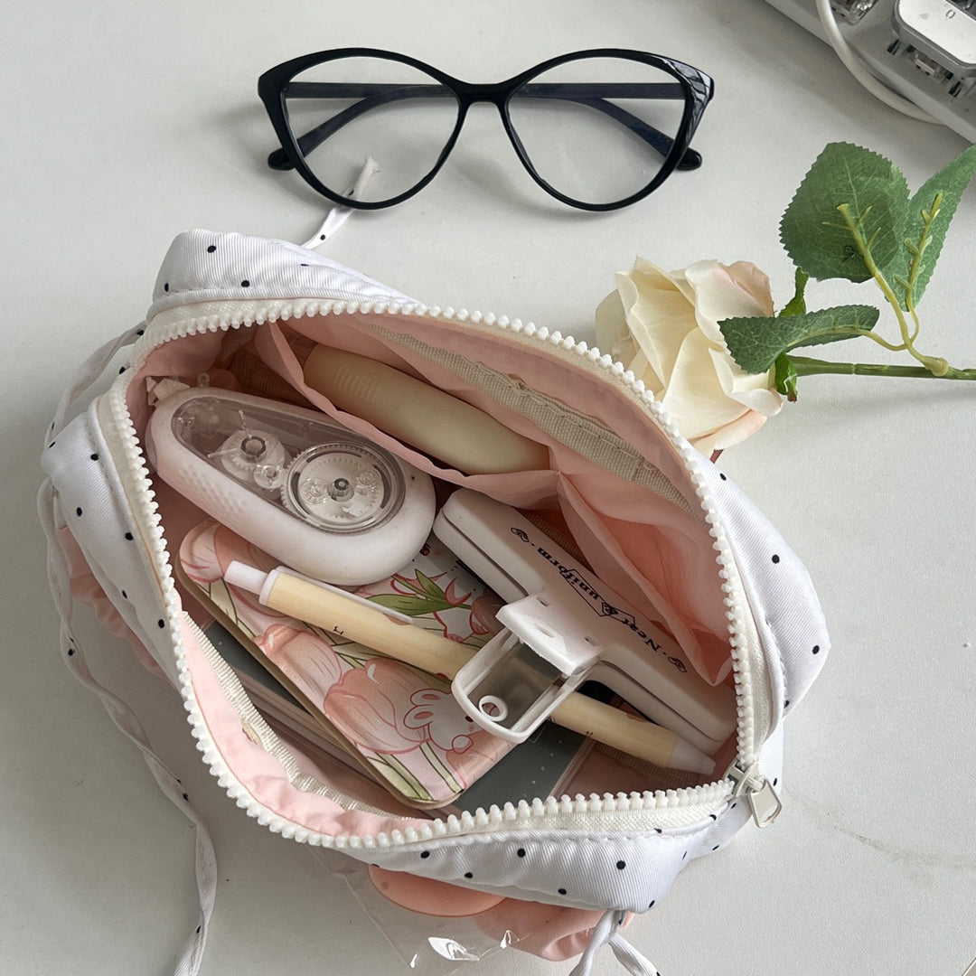 Stylish Polka Dot Pencil Organizer