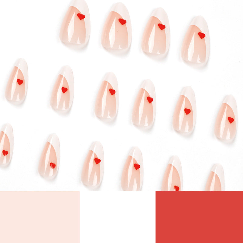 Glamorous nail art with heart decorations Kalsten