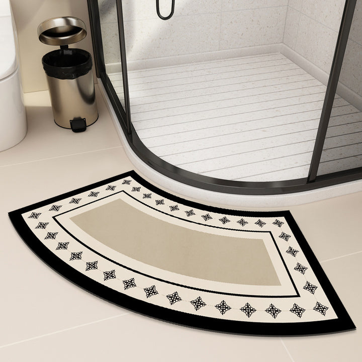 Curved Water-Absorbent Bathroom Mat