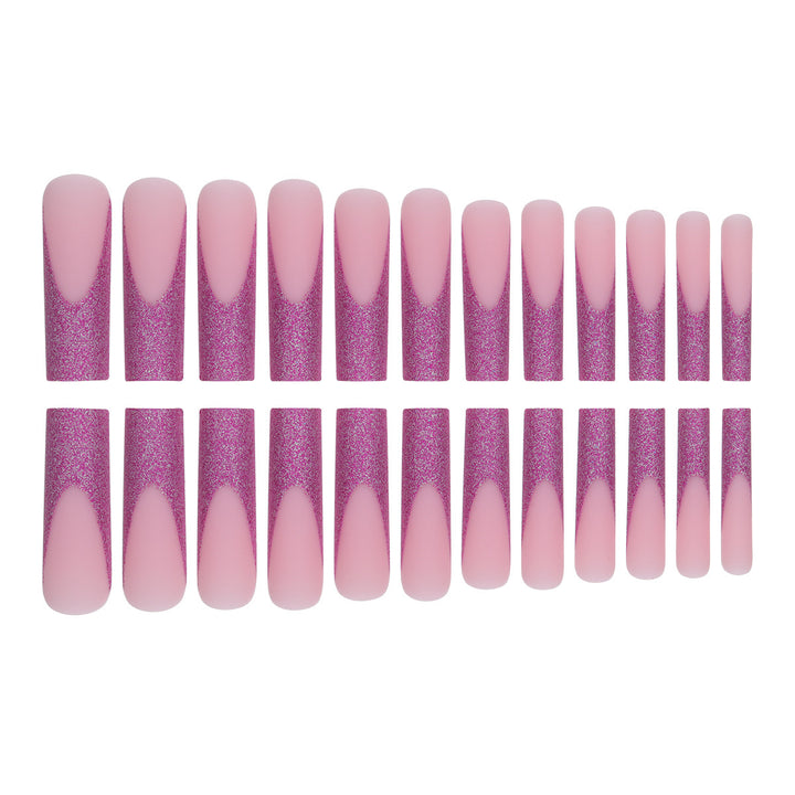 Glamorous Glitter-Accent Stiletto Press-On Nails Kalsten