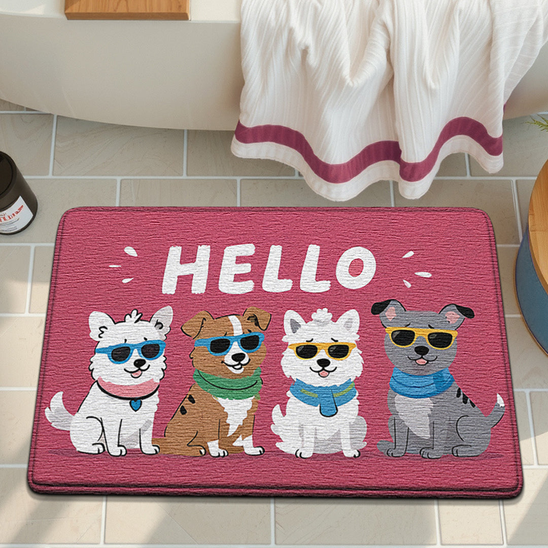 Cute Bunny-Themed Bath Mat