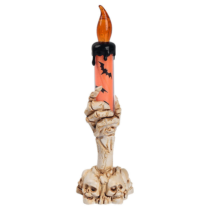 Spooky Candle Holder with Skeleton Hand Base Kalsten