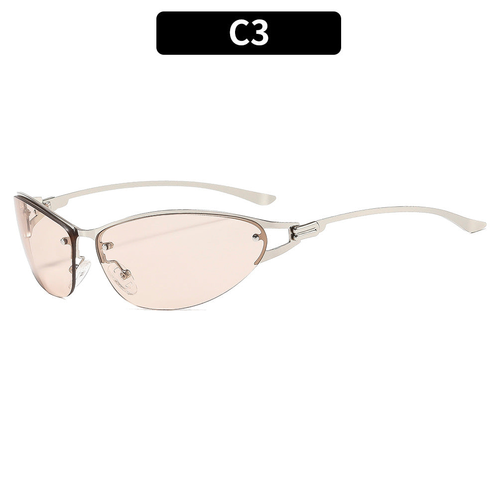 Angular Oversized Shield Sunglasses
