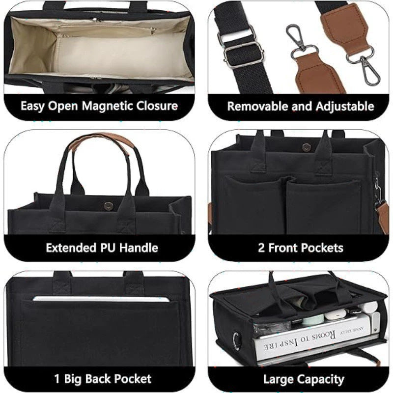 Multifunctional tote bag with numerous interior compartments Kalsten