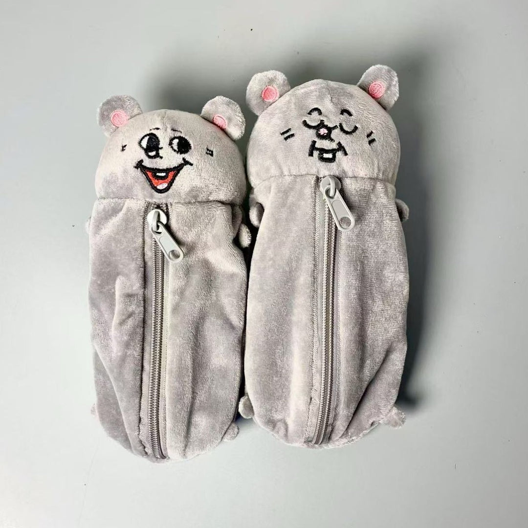 Plush Bear-Themed Pencil Pouch