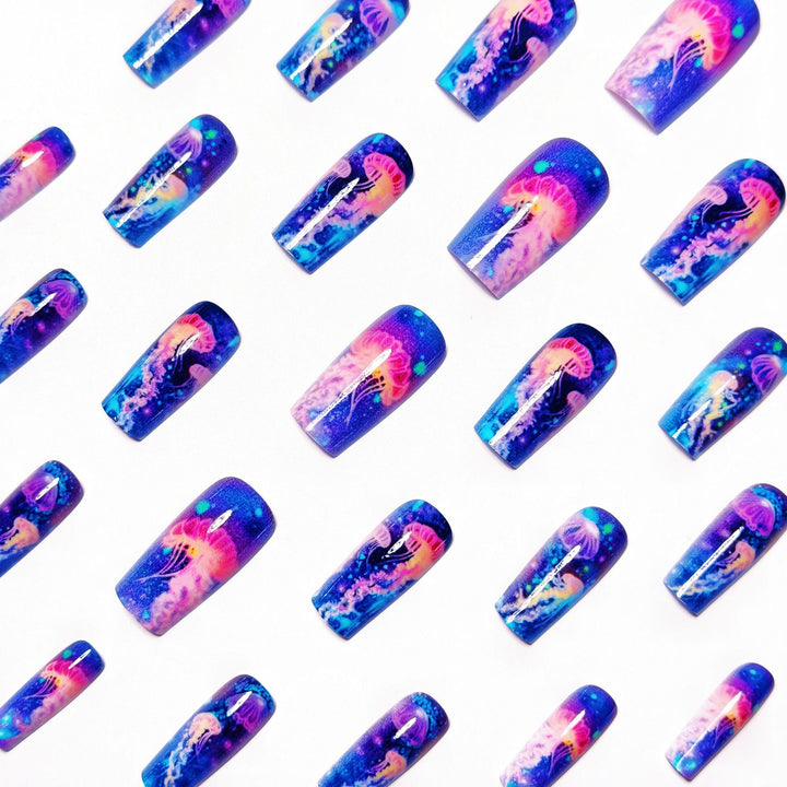 Gel Nail Art Design with Luminescent Jellyfish Kalsten