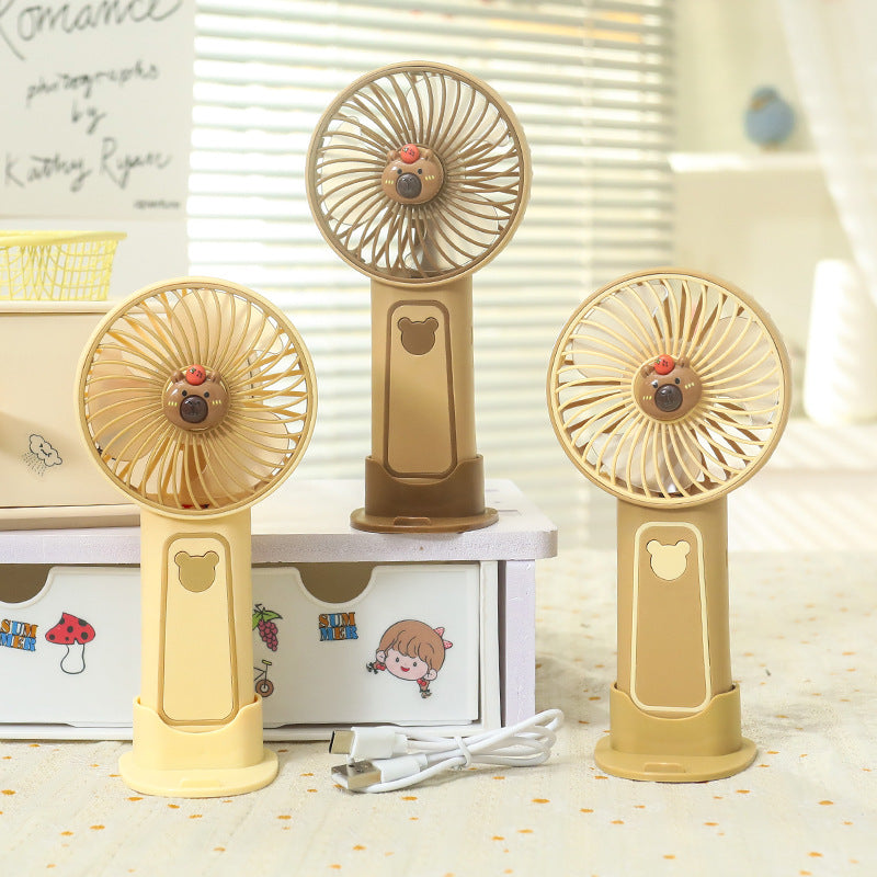 Women's Portable Mini USB Fan with Cute Bear Design Kalsten