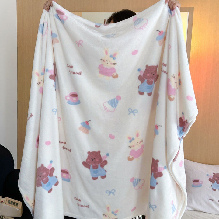 Adorable Character-Themed Fleece Blanket