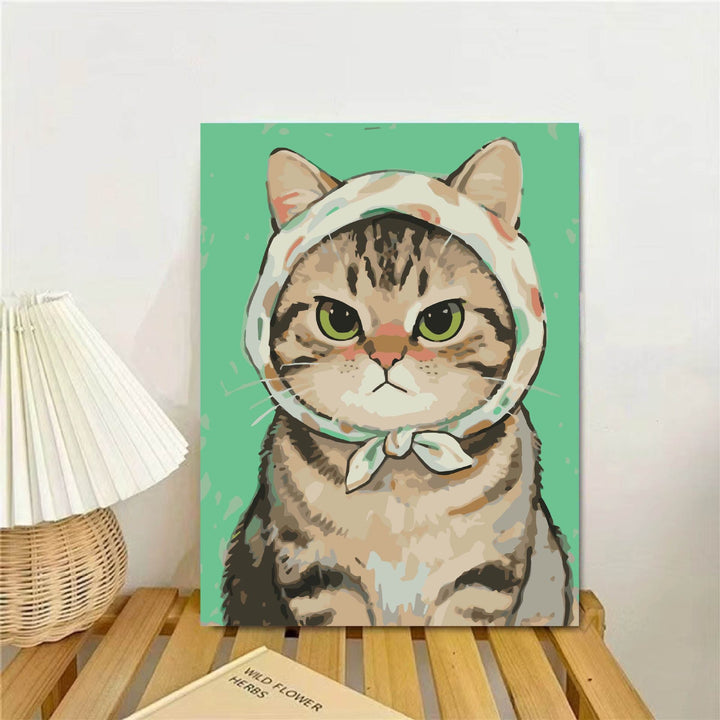 Cat-Themed Illustrated Wall Art Print Kalsten
