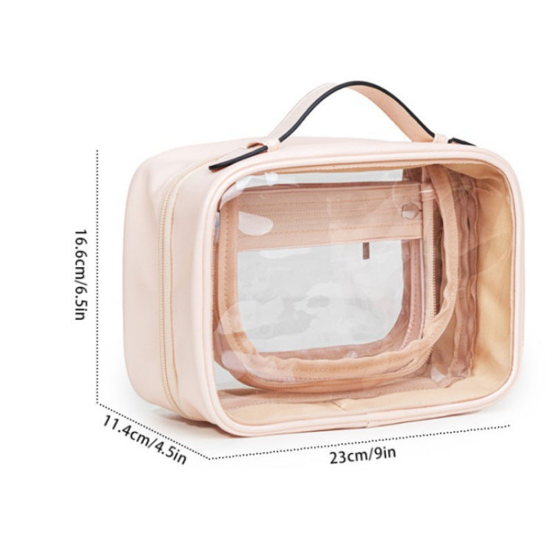 Cosmetic storage bag with transparent compartments Kalsten