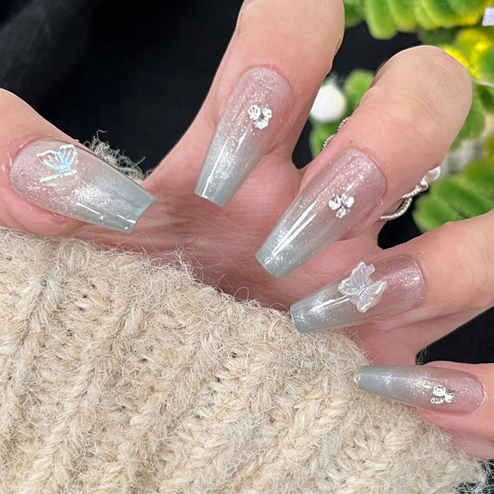 Glossy Decorative Press-On Nails Set Kalsten