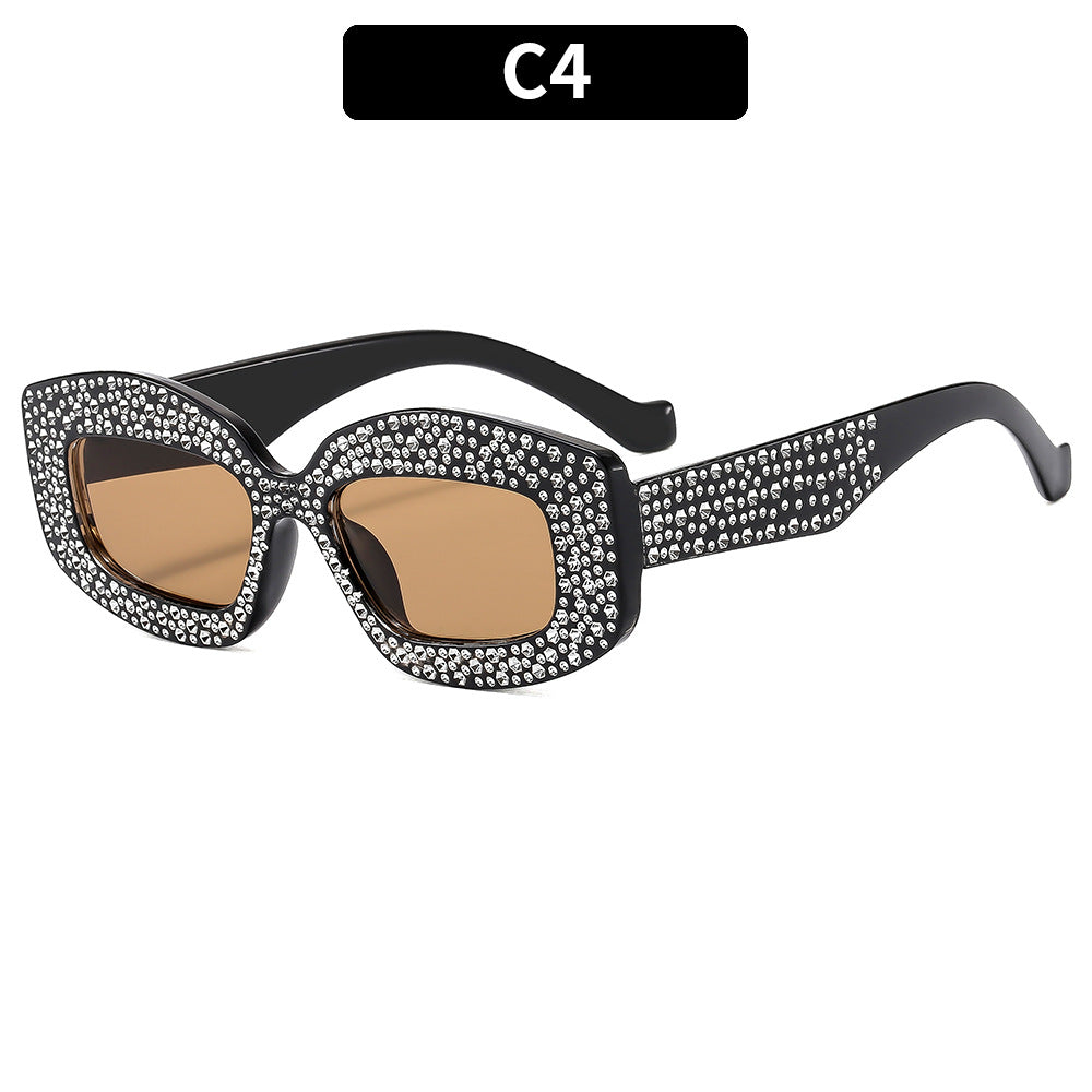 Decorative Rhinestone-Accented Sunglasses