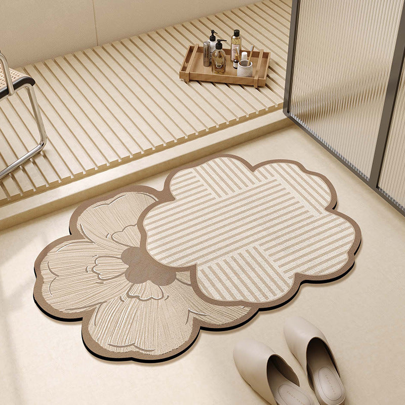Floral Shape Bathroom Mat