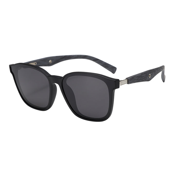 Women stylish oversized sunglasses with wooden accents Kalsten