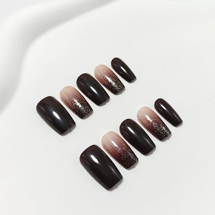 Creative artificial nails with glitter and high-gloss finish Kalsten