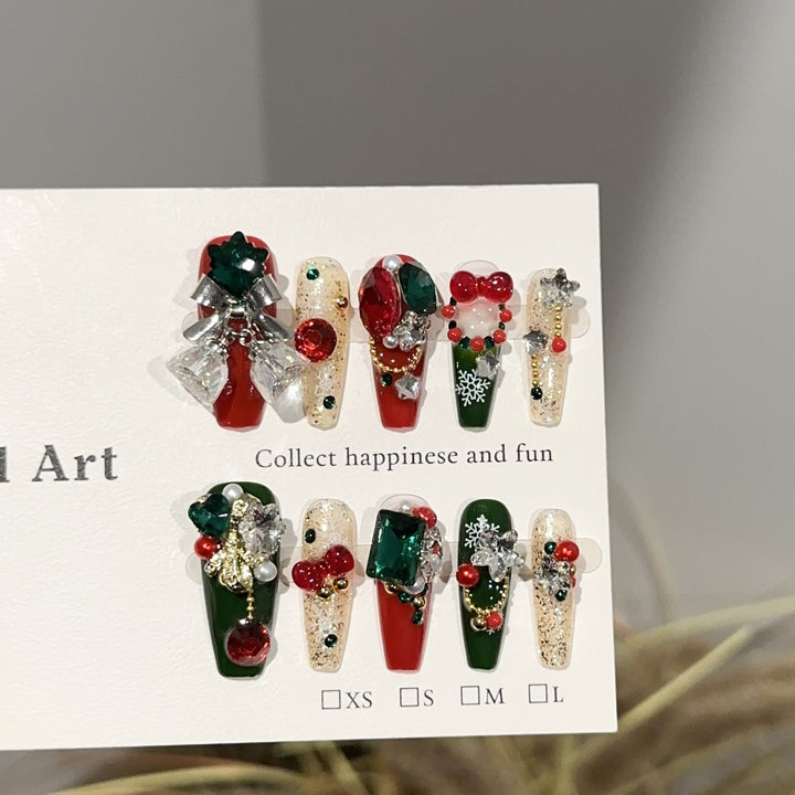 Festive Themed Press-On Nail Collection