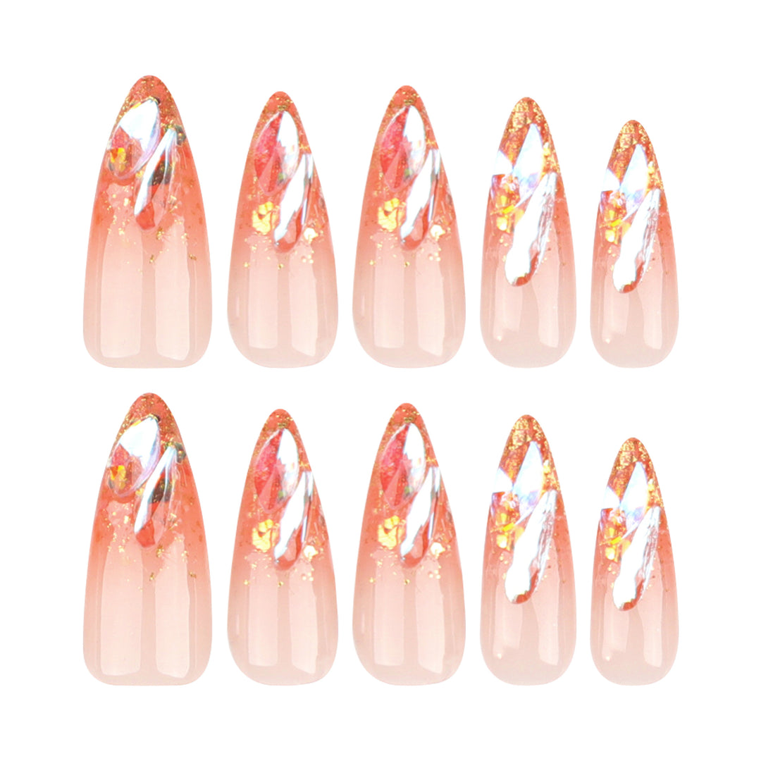 Glamorous Stiletto Nails with Sparkling Glitter Kalsten
