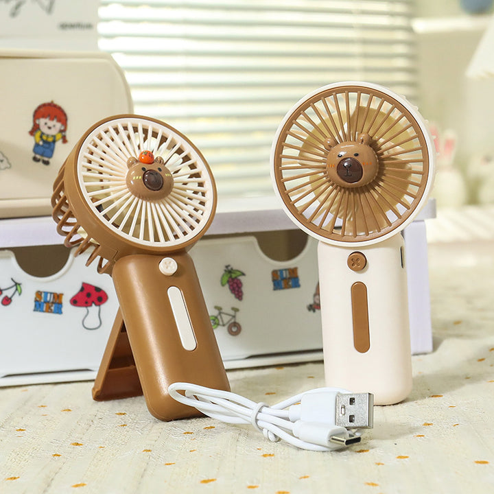 Unisex nano compact battery handheld fan with clip function and brushless whisper drive Kalsten