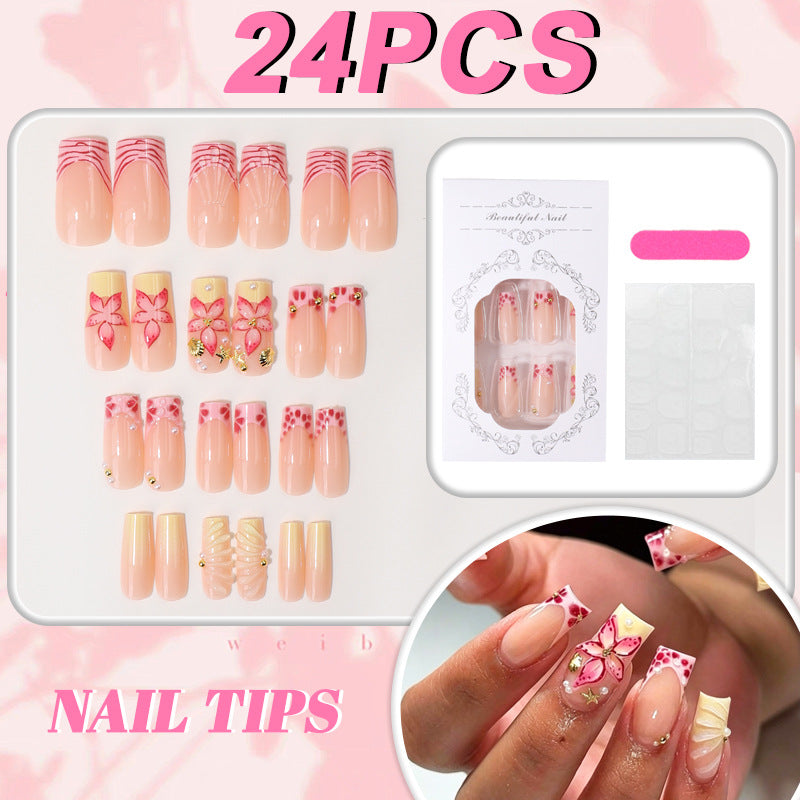 Floral Design Press-On Nail Tips Kalsten