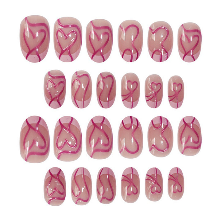 Artistic Heart Design Press-On Nails Kalsten
