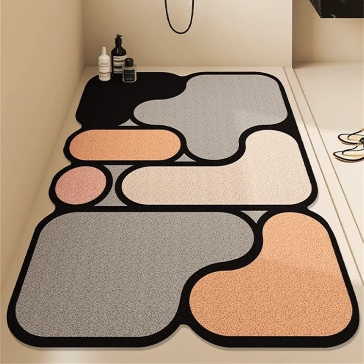 Modern Geometric Bath Mat Kalsten