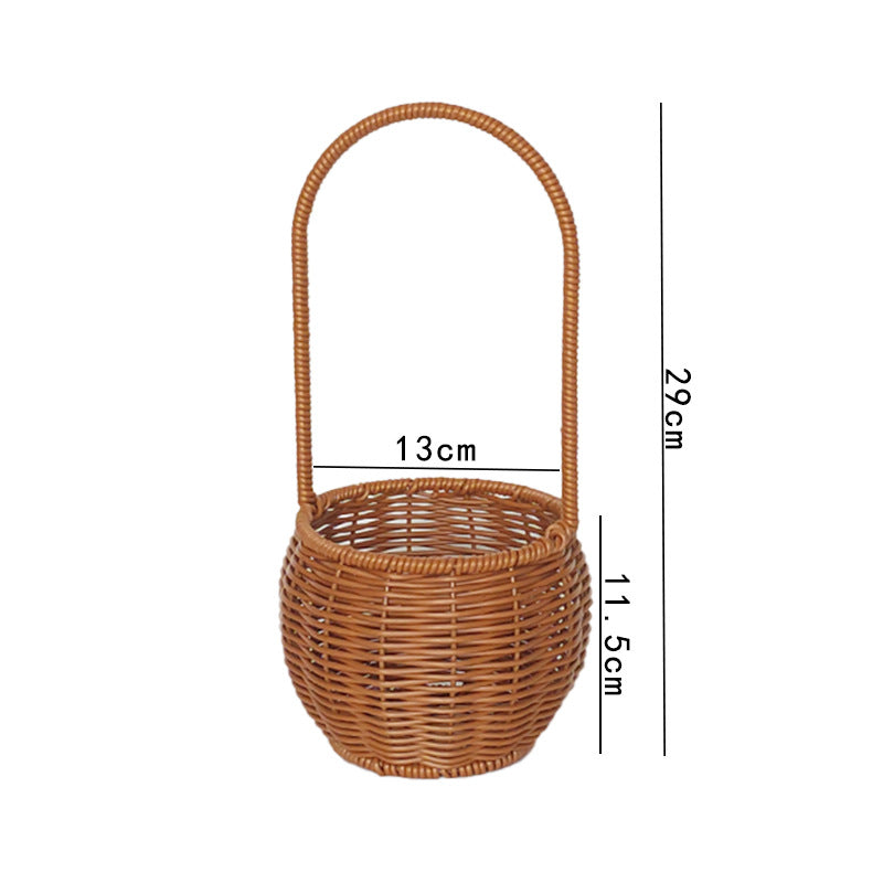 Handcrafted Wicker Storage Basket with Handle Kalsten