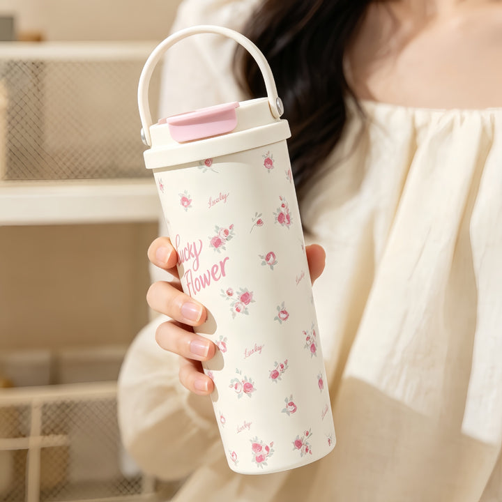 Insulated drinking bottle with integrated straw Kalsten