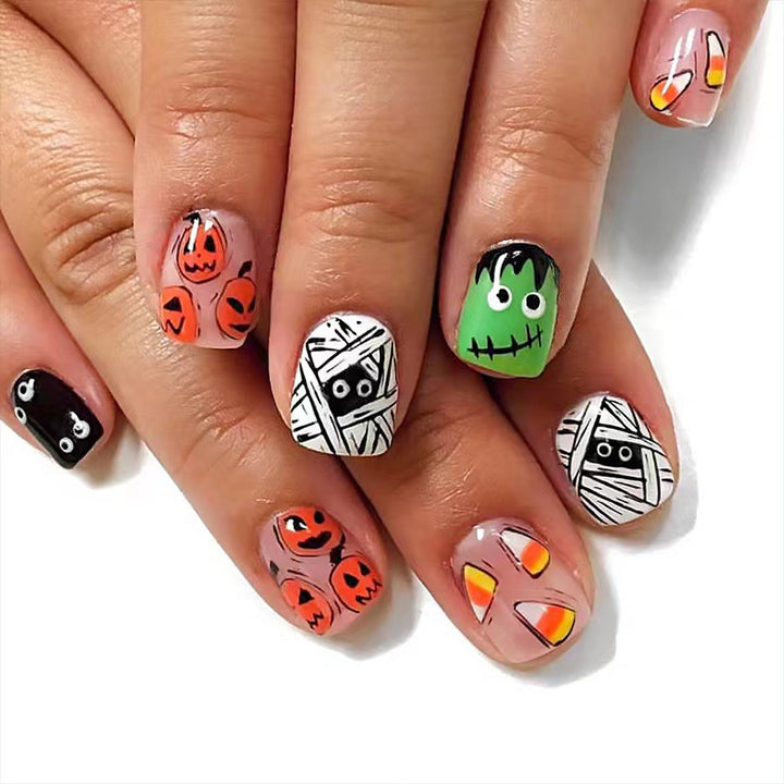 Halloween Artificial Nail Set with Creative 3D Designs Kalsten