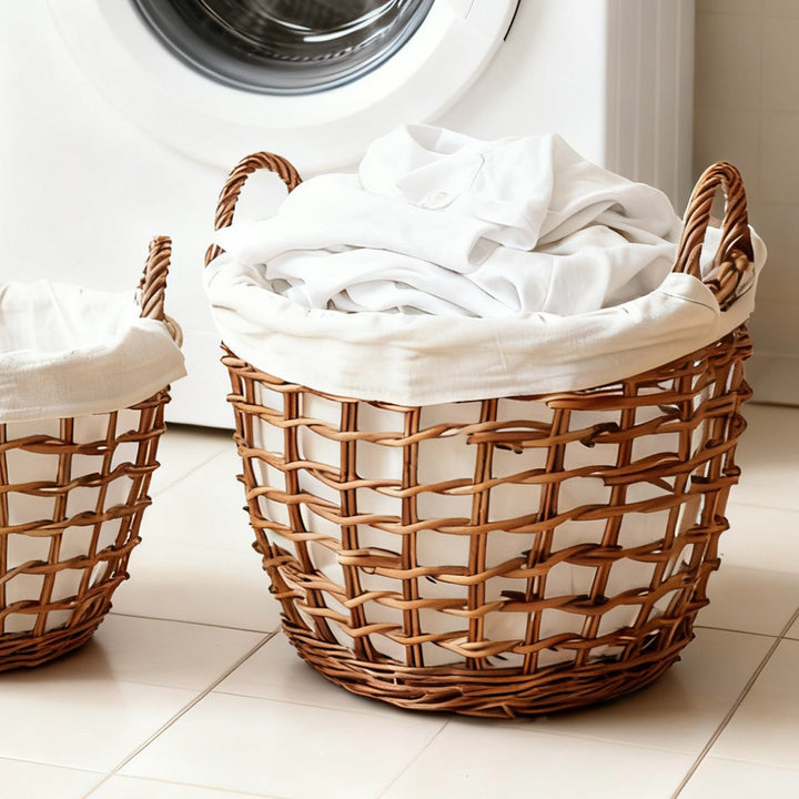 Handcrafted storage basket with cotton lining Kalsten