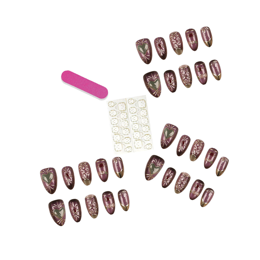 Decorative Press-On Nail Tips Set