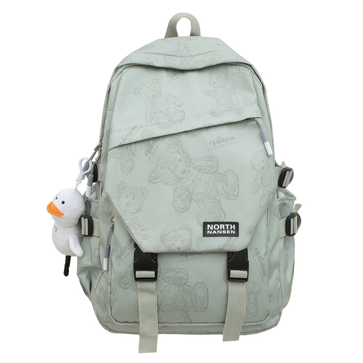 Playful Character Print School Backpack Kalsten