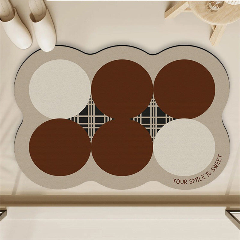 Artistic Abstract Checkered Area Mat
