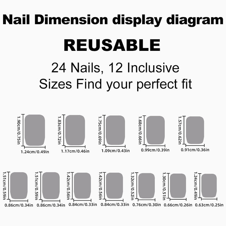 Glamorous artificial nail set with glitter and ombre effect Kalsten
