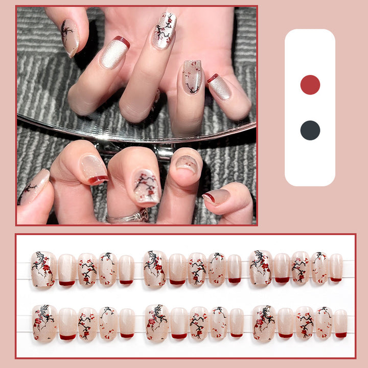 Elegant Floral Artistic Press-On Nails Kalsten
