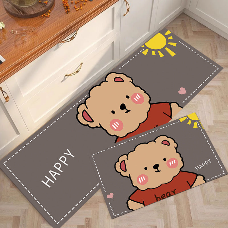 Cute Bear-Themed Kitchen Mat Kalsten