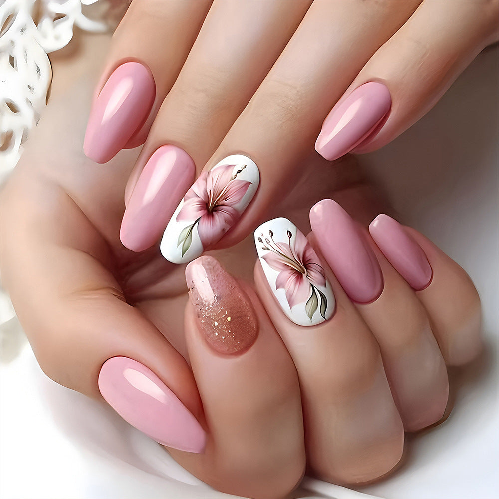 Floral Design Press-On Nail Art Set Kalsten