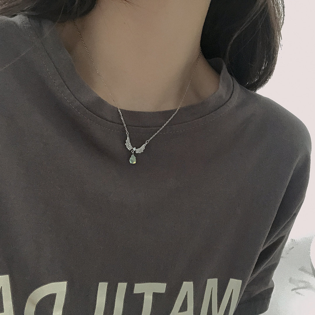 Elegant Winged Pendant Necklace Kalsten