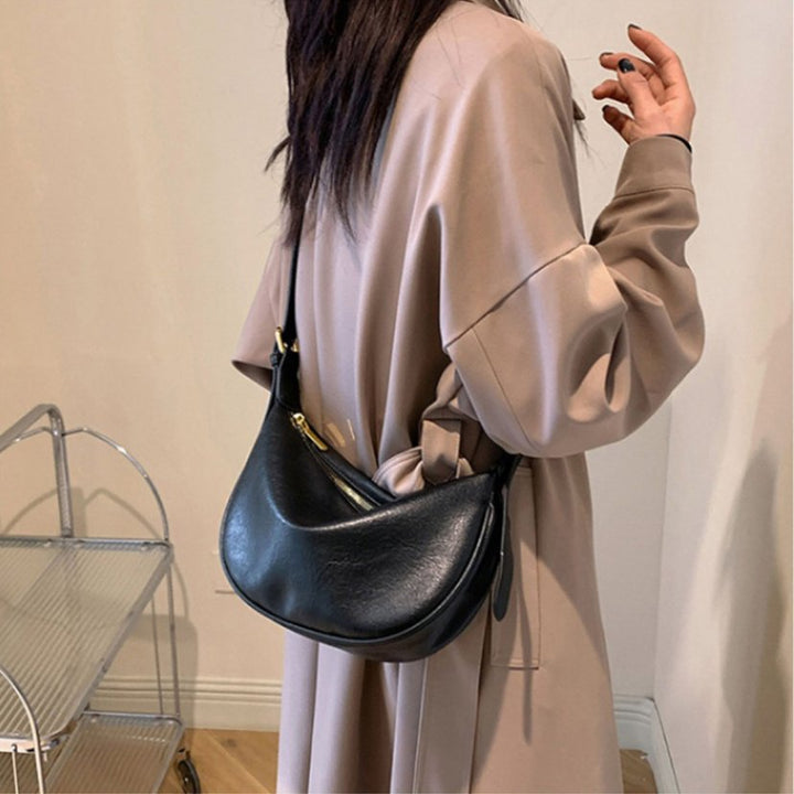 Sleek Crescent Shaped Crossbody Bag Kalsten