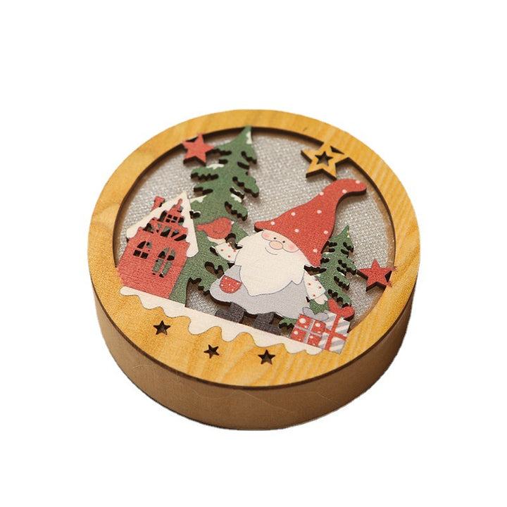 Decorative wooden star with Christmas motif Kalsten