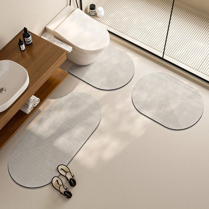 Elegant Floral Design Bath Mat Set Kalsten