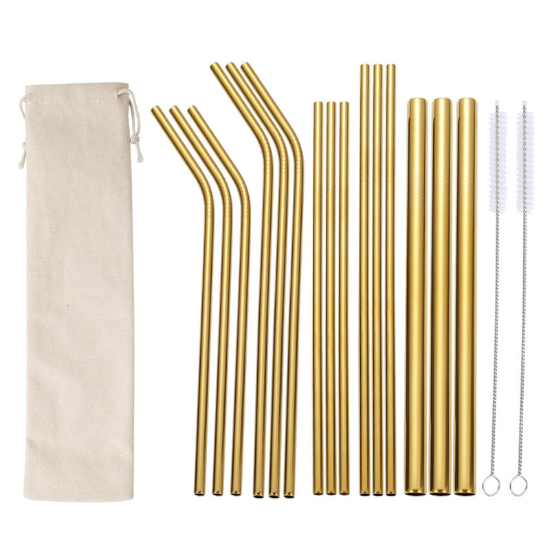 Stainless Steel Straw Set with Cleaning Brushes Kalsten