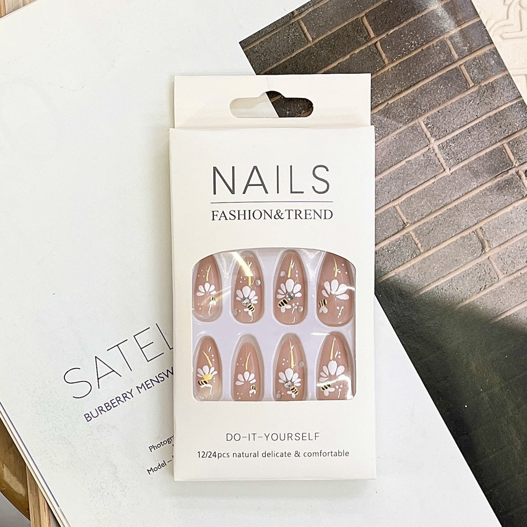Artistic Floral Press-On Nail Tips Kalsten