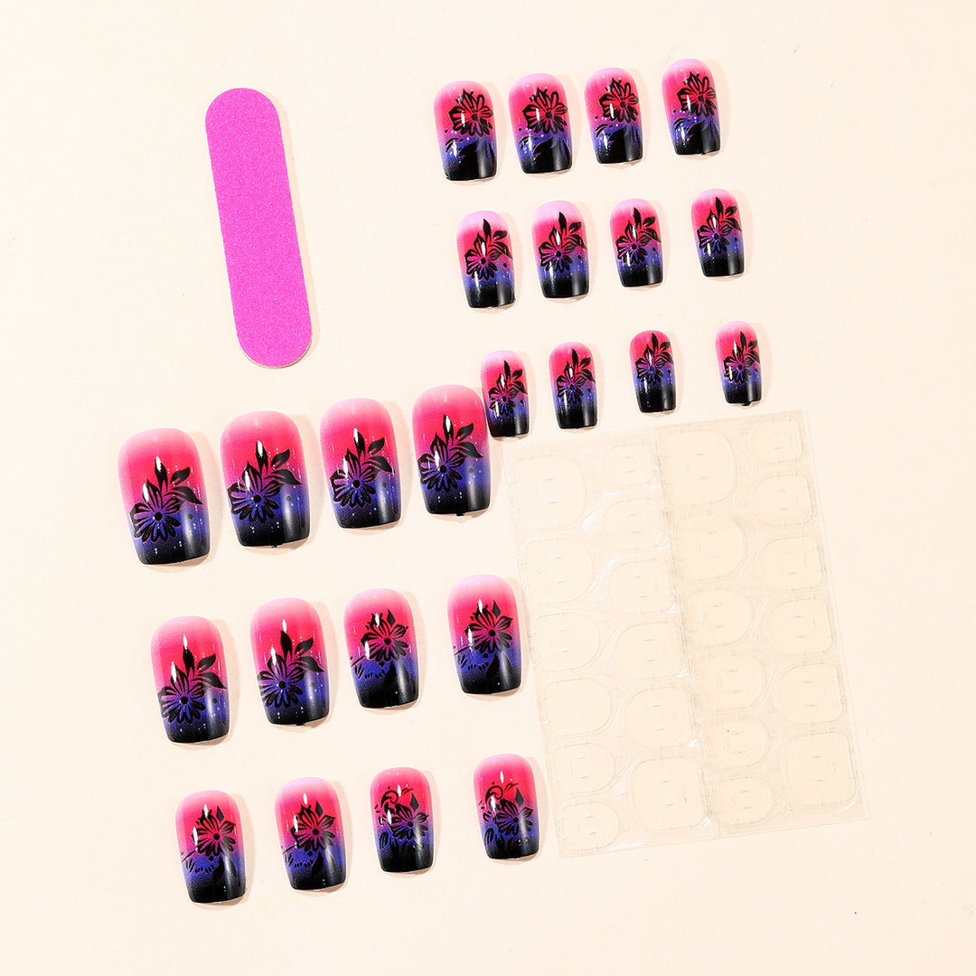 Floral Ombre Acrylic Nail Art Extensions Kalsten
