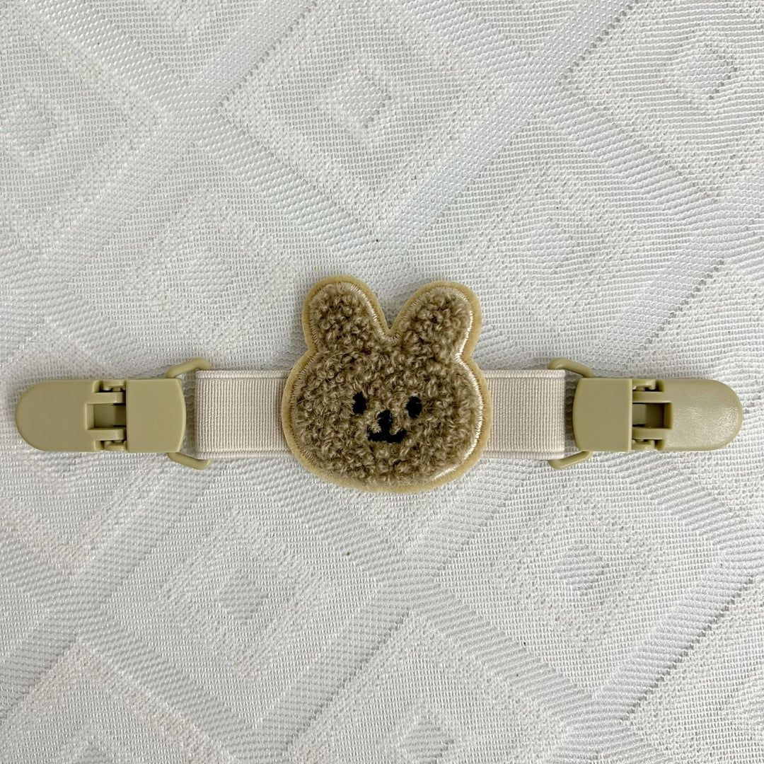 Pacifier and Toy Safety Clip with Plush Bear and Quick-Release Buckles