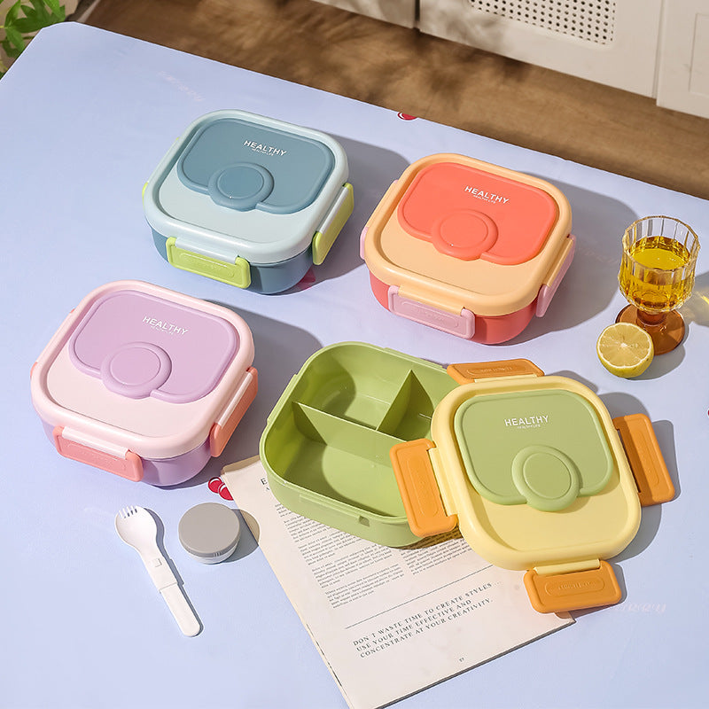 Multi-Sectional Food Storage Container with Airtight Lid