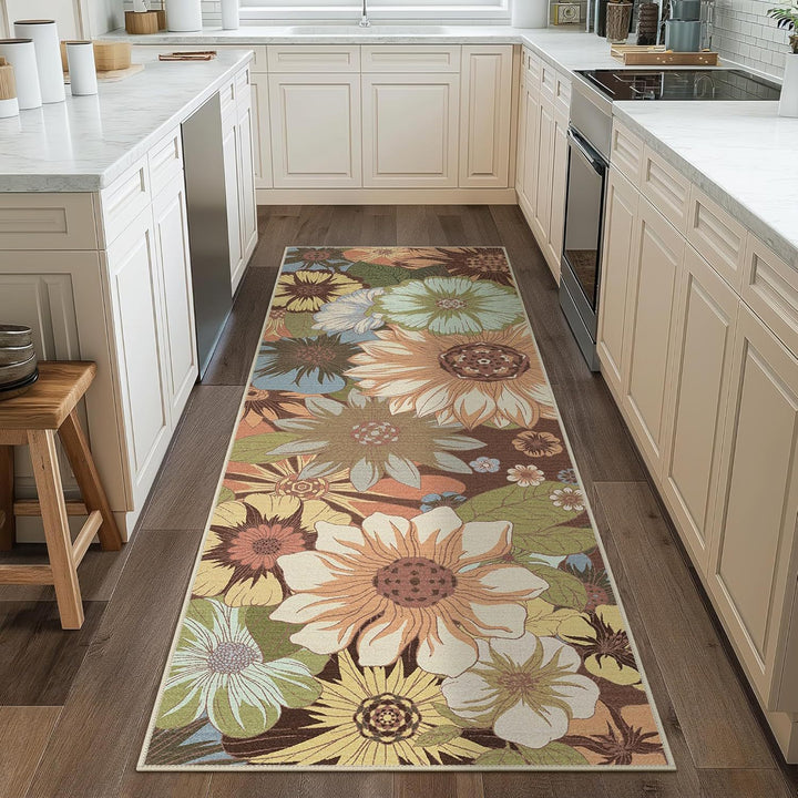 Floral Pattern Runner Rug