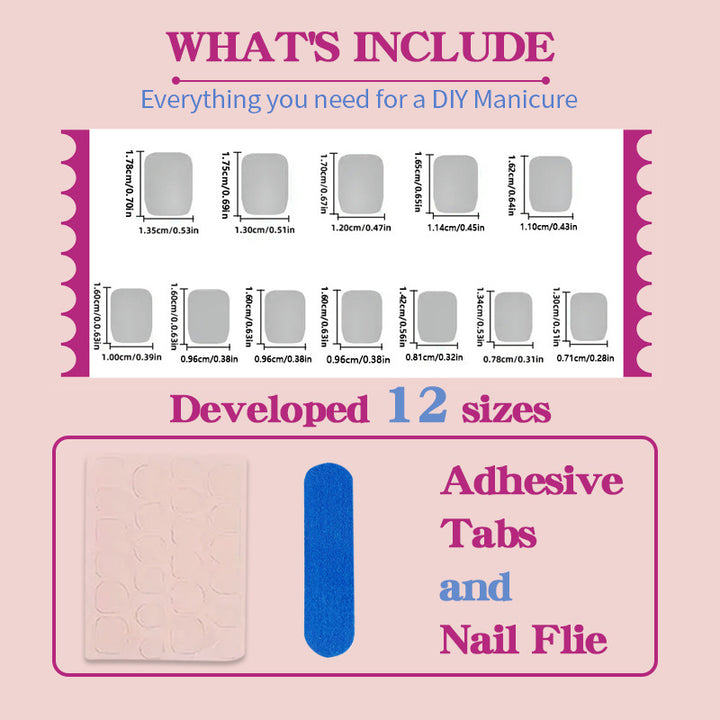 Artificial nail set with stylish and elegant black lace tips Kalsten