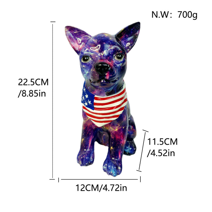 Colorful decorative figure of a dog in modern design Kalsten