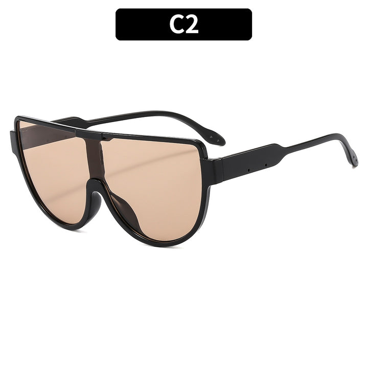 Futuristic Oversized Shield Sunglasses  1787664569