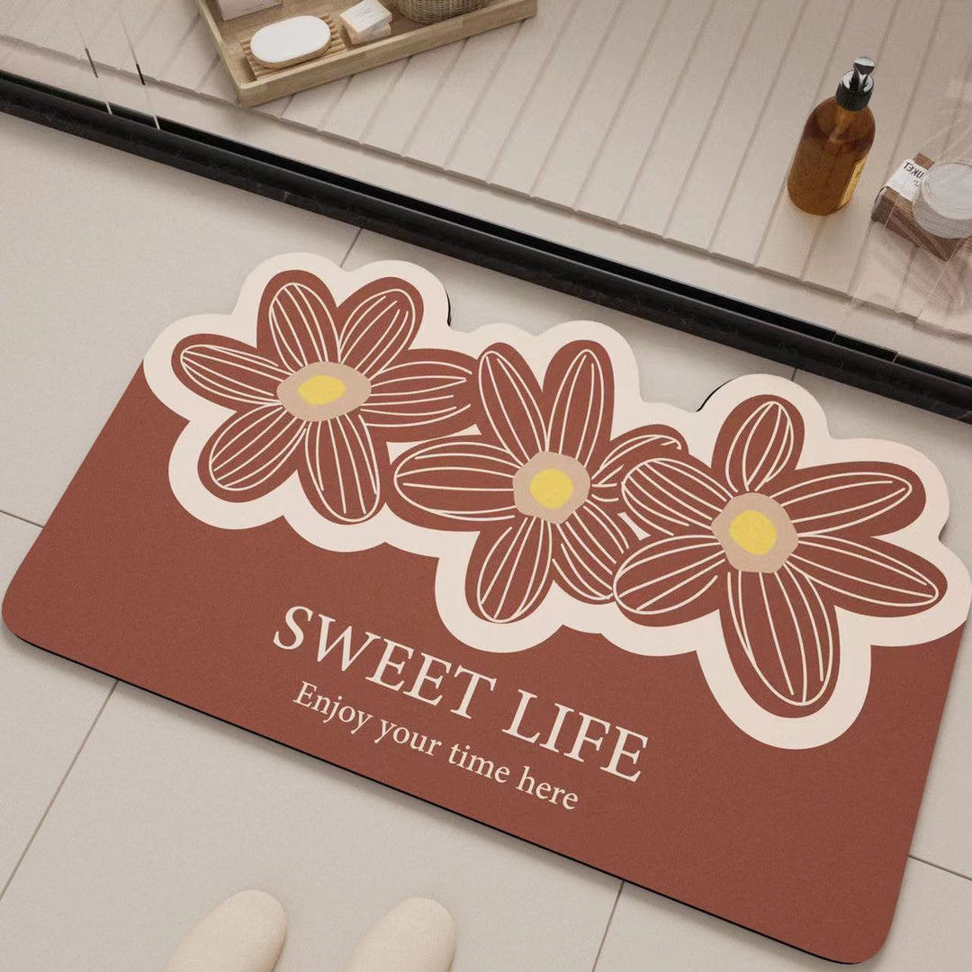 Floral-Themed Entryway Mat